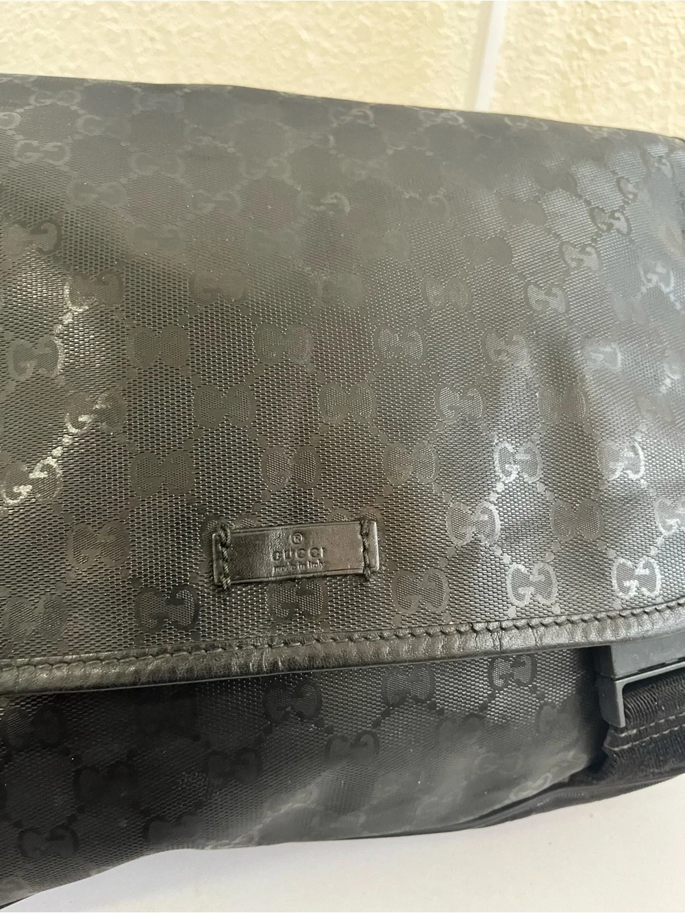 Gucci GG Black Imprime messenger bag